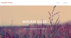 Desktop Screenshot of mirjamdissel.com